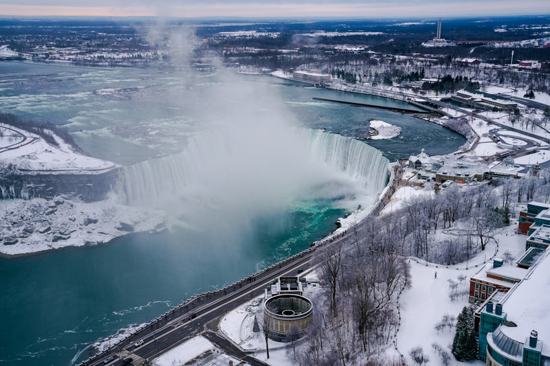 Niagara falls on a cold, winter day.